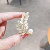 Pinkdudu Fashion White Opal Wheathead Brooch Romantic Light Luxury Inlaid Zircon Plant Brooch for Women Jewelry PD1561