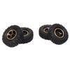 4Pcs 1.0in RC Wheel Tires Brass Adhesive Free Replacement RC Rubber Tyres for FMS FCX24 1 24 RC Car