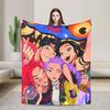 K-KPop Demons Hunters Blanket  Soft Fluffy Plush Throw Blanket For Children Living Room Flannel Bedspread Bed Cover
