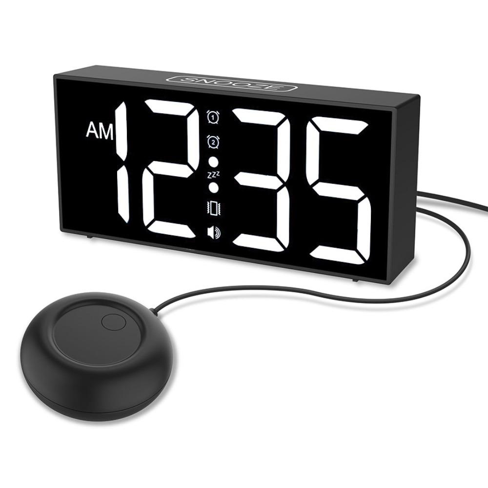 Adjustable Brightness Digital Alarm Clock Adjustable Volume Bedside Alarm Clock Hearing Impaired