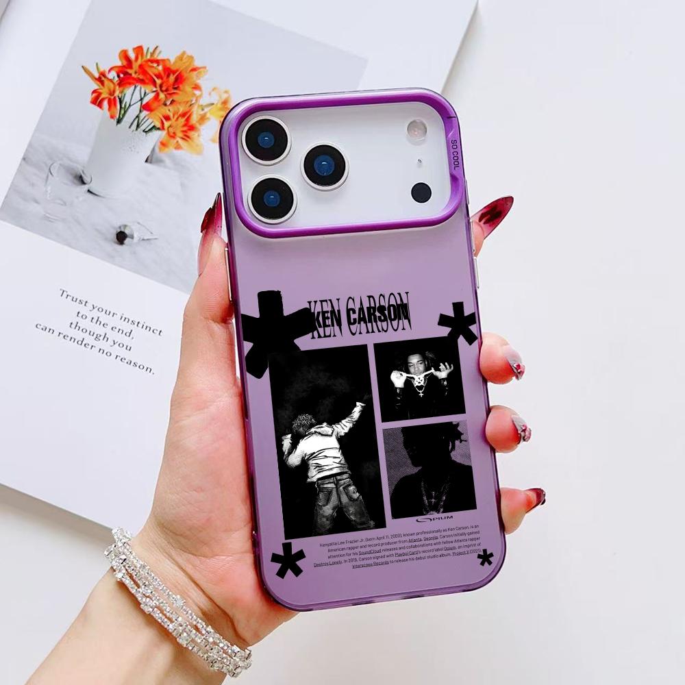 Чехол для телефона Ken C-Carson Rap Trap для iPhone 17 16 15 14 13 12 11 Pro Max Air Матовый Лазерный Аврора Ударопрочный Funda