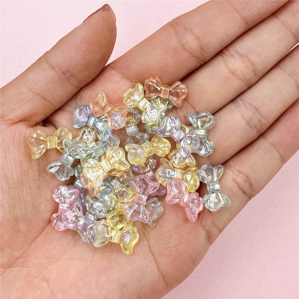 Small Bowknot Transparent Shiny AB Decorative Creative Beads Material  Accessories