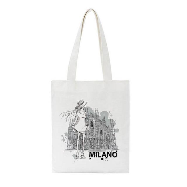 Four Cute Cat Print Crossbody Bags Large Capacity Harajuku Shoulder Canvas Bag Casual Fun Handbag Ulzzang New Women Bag Purse