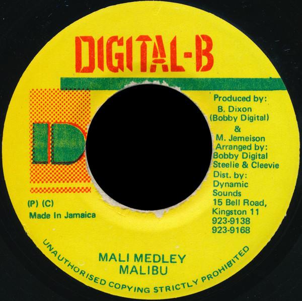 7-дюймовая пластинка MALIBU - Mali Medley NONE Digital-B Ямайский Регги, Ска и Даб Б/у