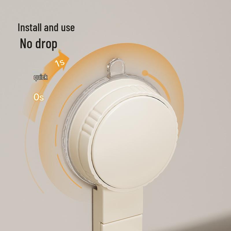 No-Drill Bathroom Towel Rack with Suction Cup - Towel Bar & Storage Shelf