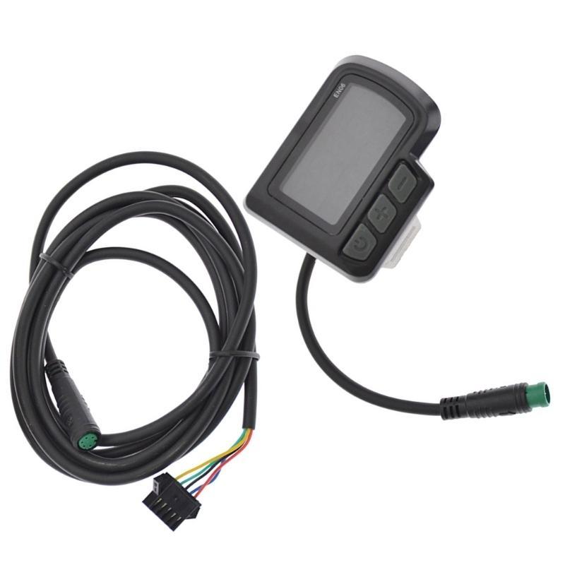 EN06 Electric LCD Display Meter Compatibility with 24V 36V 48V Voltage 5Pin Wiring for Mountain Bikes and Scooters