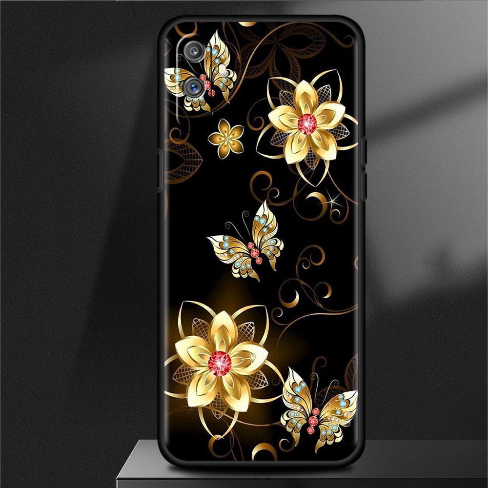 Мягкий чехол для Oppo Realme 8 C21Y C21 GT Neo 2 Pro 3 7 9 Pro 8i 6 C11 9i C35 C15 C12 C3, чехол для телефона с бриллиантами, цветами, бабочками