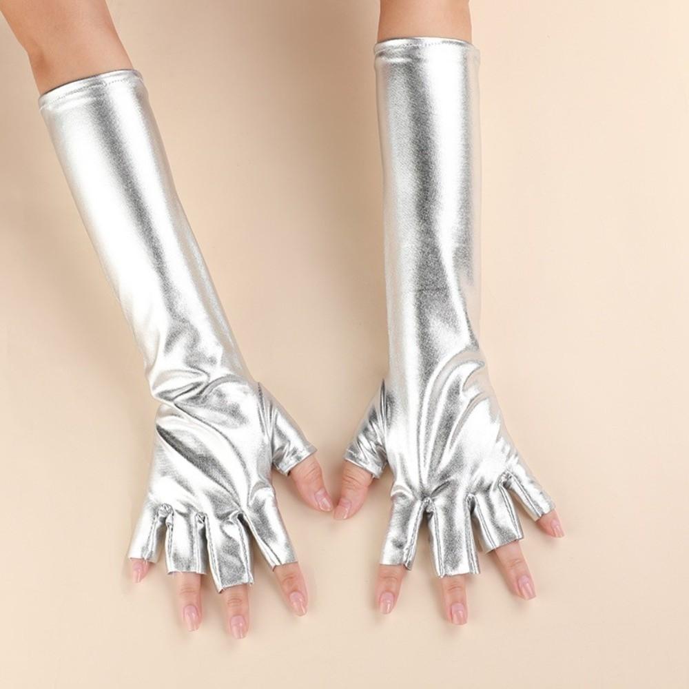 Imitation Leather PU Leather Gloves Punk Style Cosplay Gloves Hip Hop Performance