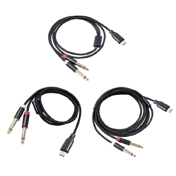 Кабель USB C на 6,35 мм TRS Кабель Type C на двойной 6,35 мм Широкая совместимость
