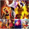 One Punch Man Янос, Сайтама Горячий анимационный постер и принт-декор, настенная живопись на холсте для гостиной, художественный принт без рамки