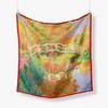 Famous Oil Painting Twill 100% Silk Scarf Fashion Bandana Women Scarf Wraps 53cm Square Scarves Hijab Head Scarf Neckerchief