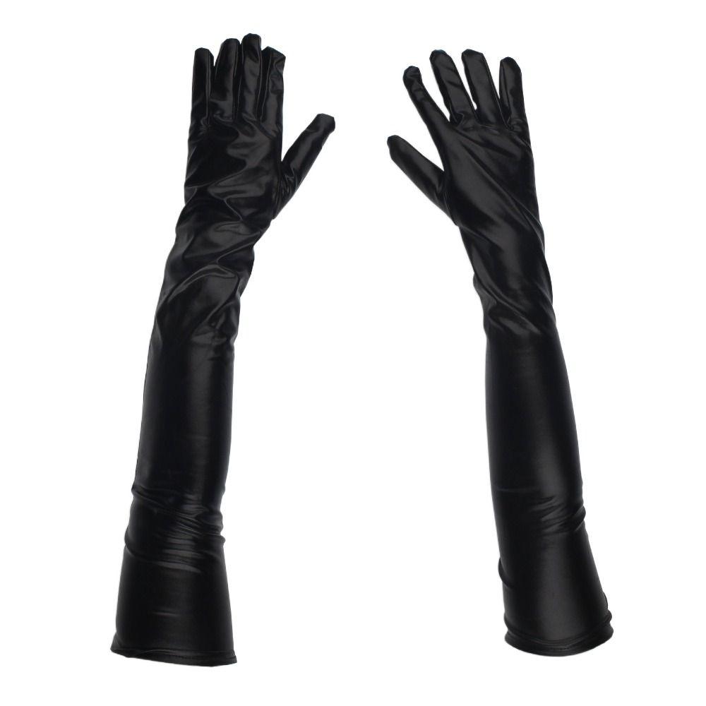 Punk Leather Gloves Hip-pop Etiquette Mittens Cute Long Gloves Girl