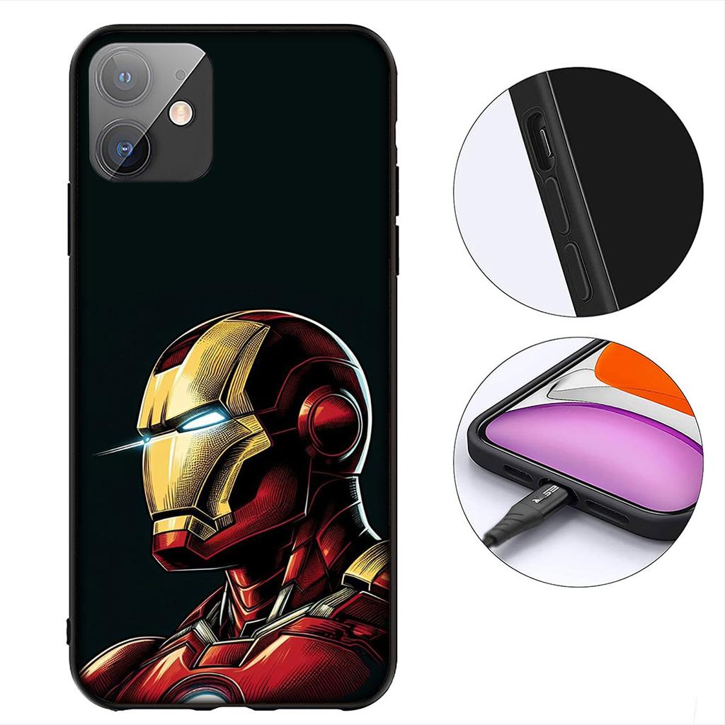 Ironman Marvels Superhero Iron Man Phone Case for Apple iPhone 12 13 Mini XS 11 Pro Max 7 8 Plus + XR 8+ X SE 2020 SE3 Cover