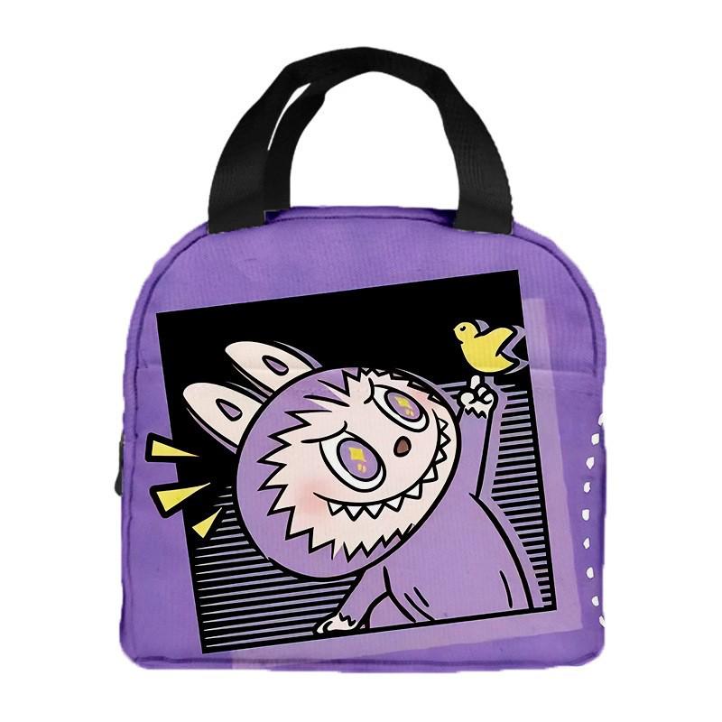 Labubu Cartoon Lunch Tote: Insulated Aluminum Foil Bento Bag for Students 5371