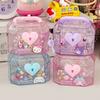 Kawaii Sanrio Kuromi Ящик для хранения с замком My Melody Treasure Chest Eraser Interest Diy Mini Eraser Канцелярские принадлежности для детей Подарок