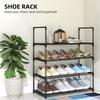 Shoe Rack 4 Tier 6 Tier Shoe Organizer with 4 Shelves 6 Shelves Metal Shoe Storage Stackable for Living Room