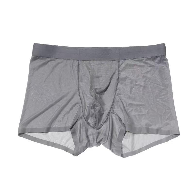 Мужские бесшовные ультратонкие боксеры-брифы из ледяного шелка с антибактериальным дышащим дизайном