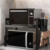 Retractable Microwave Stand Adjustable Oven Storage Shelf Minimalist Seasoning Shelf  Household Use