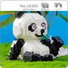 18389 Animal World Panda Bear Bamboo Food Pet Sit Doll Model Mini Diamond Blocks Bricks Building Toy for Children No Box