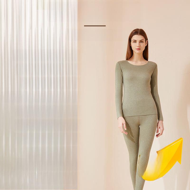 Комплект термобелья из кашемира и шелкового бархата для женщин и мужчин - антибактериальный, утепленный, на осень.