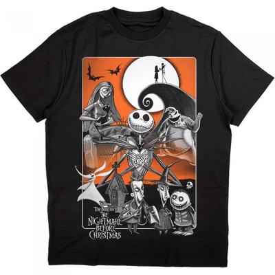 Nightmare Before Christmas Футболка унисекс с луной для взрослых