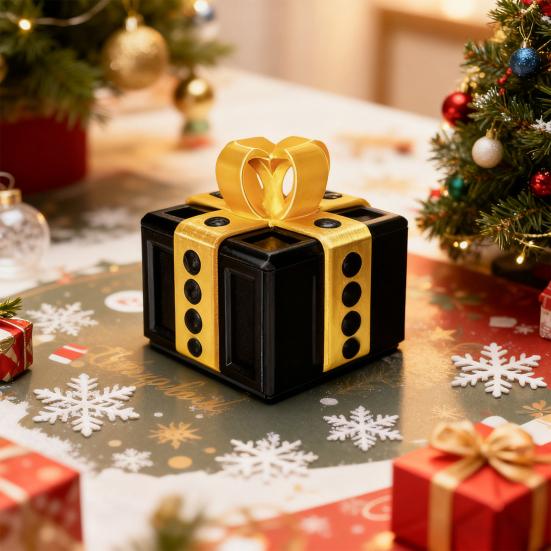 Annoying Gift Box with Screws Christmas Puzzle Present Box Prank Case Home Office Bookshelf Desktop Decoration Ornament Joke Gag Gift