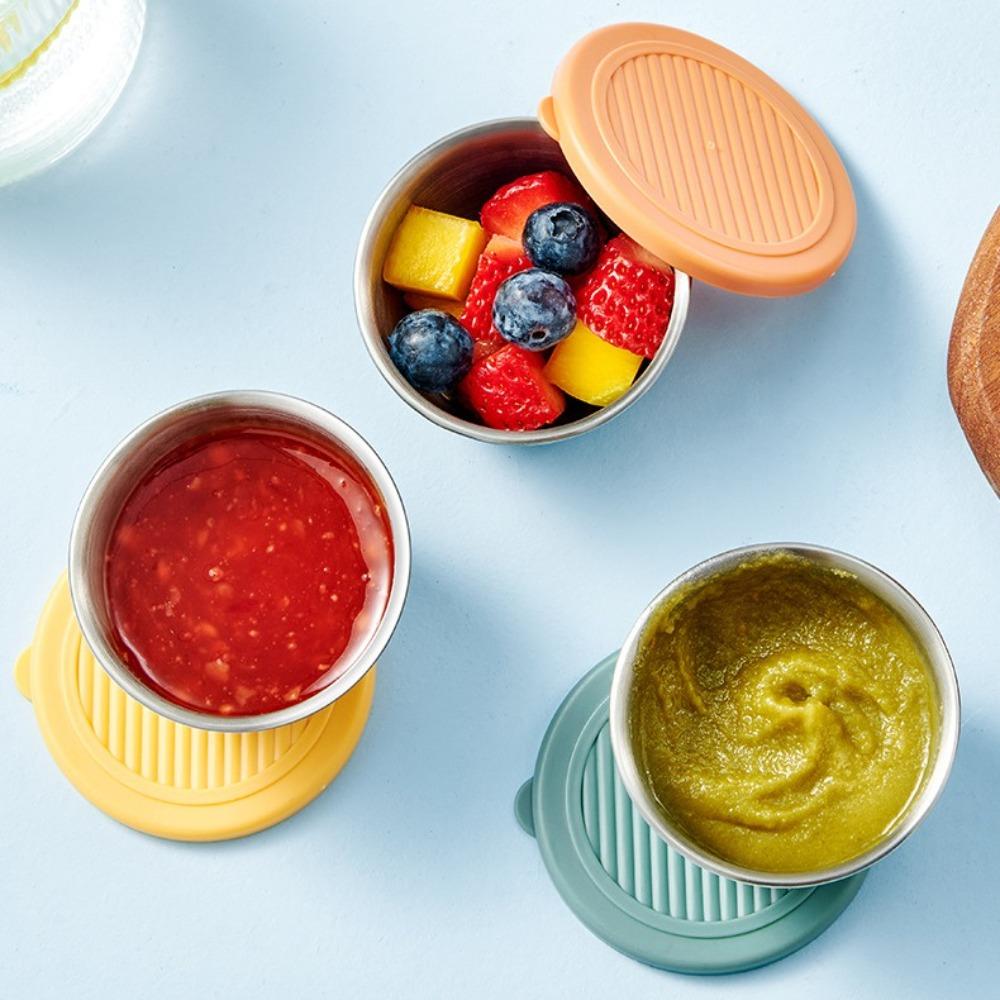 Коробка для приправ из нержавеющей стали 304 с герметичной крышкой, контейнеры для приправ, портативный соусник