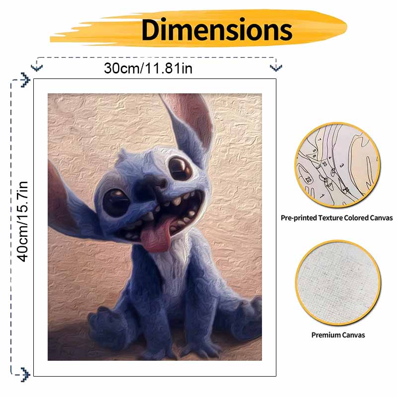 Disney Стич цифровая масляная живопись искусство ручная работа DIY подарок украшение дома