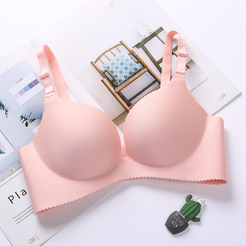Толстые и тонкие модели без стального кольца, маленькая грудь, нижнее белье для девочек, регулируемый бюстгальтер в сборе, цельный бюстгальтер без маркировки
