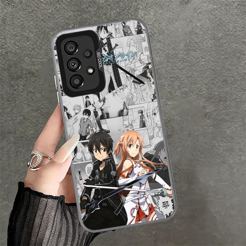 Ударопрочный чехол для телефона с изображением из аниме Sword Art Online для Samsung A17 A16 A15 A14 A37 A57 A36 A56 A26 A35 A55 A25 A34 A54 A24 A13 A23 A33