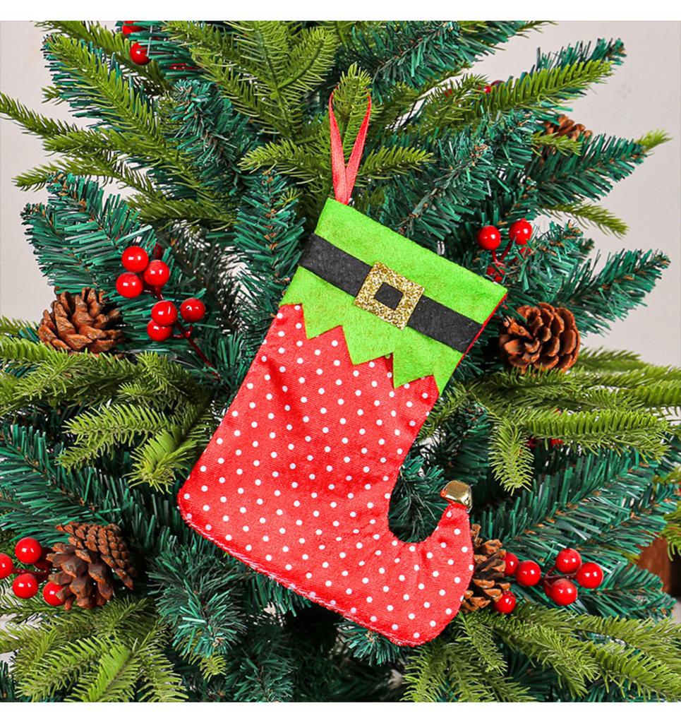 Рождественская атмосфера украшение Санта Рождественский носок подарочный мешок мешок для конфет