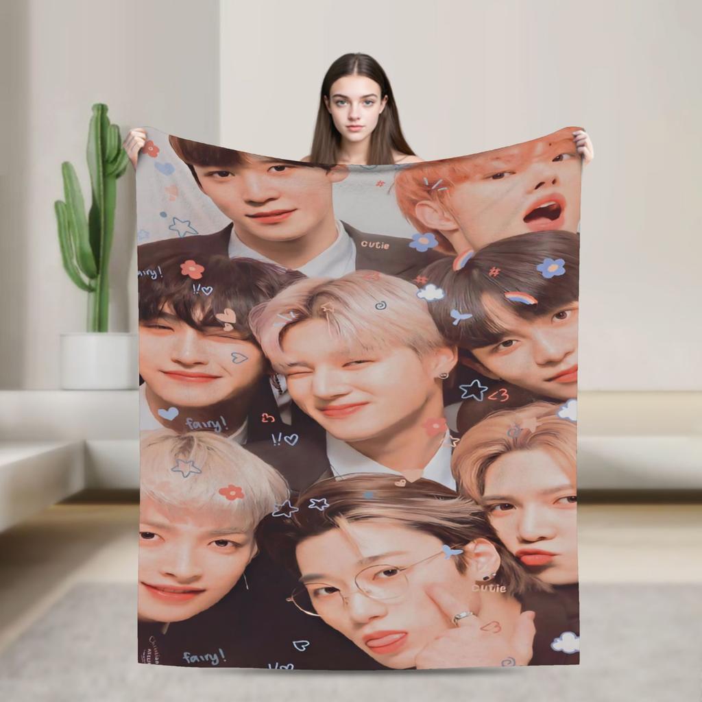 Плед Kpop Ateez Плед Качественный Супер Теплый Плед Зимний Детская Спальня Принт Покрывало