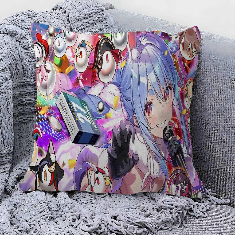 Game Hololive Usada Ppekora Pillow Covers Cartoon Sofa Decorative Home Doublesided Printing Short Plush Cute Cushion Cover