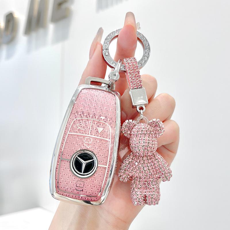 Чехол для ключа Mercedes-Benz для E300L, C260L, 180L, A200L, C200L, GLC260, GLA200 (Для женщин)