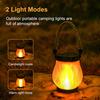 1/2/3Pcs Flickering Flame Solar Lantern Two Lighting Modes Dual Charging Outdoor Waterproof Hanging Lantern LED Solar Lamp