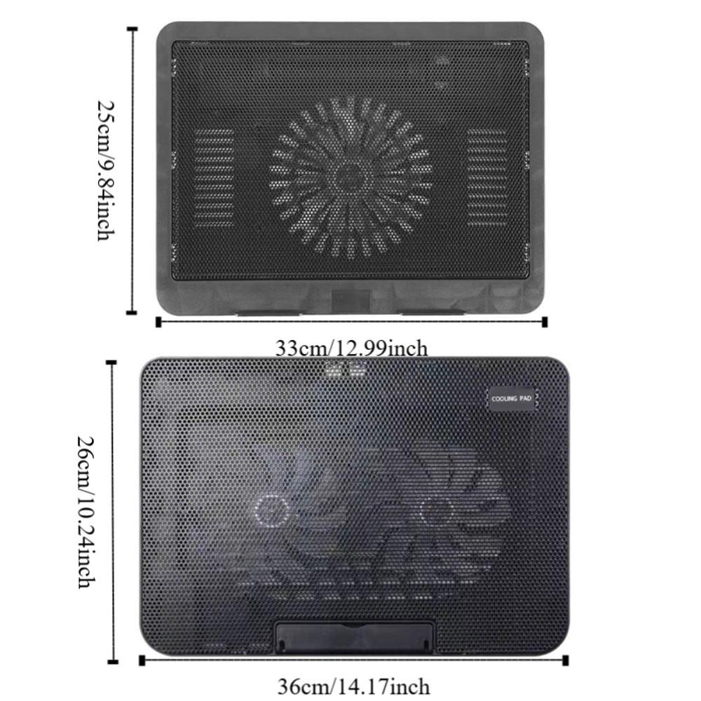 Portable Adjustable Laptop Cooling Pad USB Port Metal Mesh Laptop Cooler Fan LED Light Notebook Cooler Office