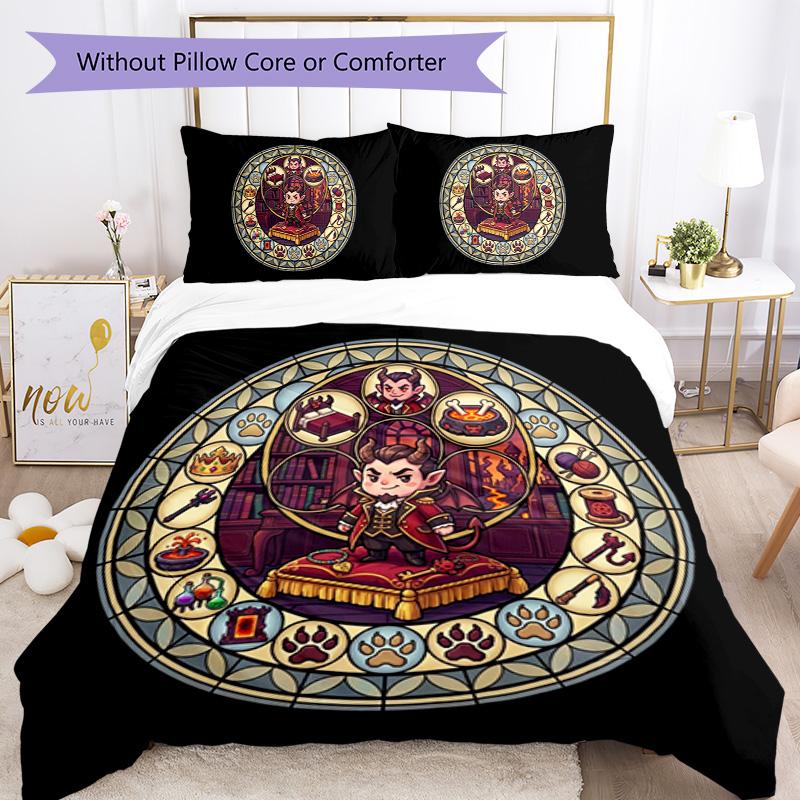 Devils Glass Pattern Bedding,Quilt Set Quilt Cover Pillowcase Home Birthday Gift (1*duvet cover+2*pillowcase,without core)