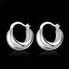 Personality Hyperbole 925 Sterling Silver Simple Smooth Egg Hoop Clip-on Earrings For Women Sterling-Silver-Jewelry Pendientes