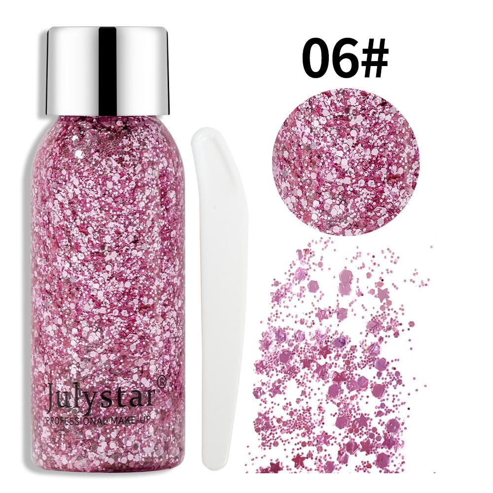 Colorful body glitter, facial and body lip glitter, eyeshadow, colorful iridescent, dance, Christmas