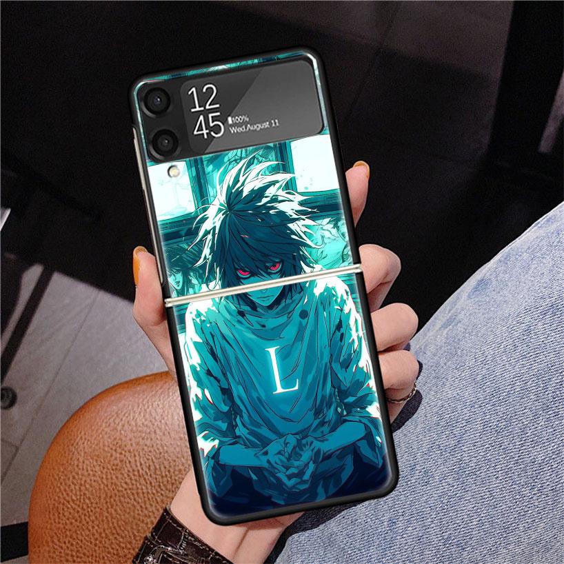 N-Note D-Death L Lawliet Phone Case For Samsung Z Flip 7 6 5 4 3 Galaxy ZFlip7 ZFlip6 ZFlip5 ZFlip4 ZFlip3 5G Print Cover