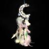 Colorful Feather Dream Catcher with Lamp Strip Living Room Girls Bedroom Wall