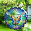 3D Animal Wind Spinner Decoration with Hook Indoor Outdoor Garden Yard Porch Colorful Turtle Butterfly Rooster Dragonfly Flower Wind Chime Hanging