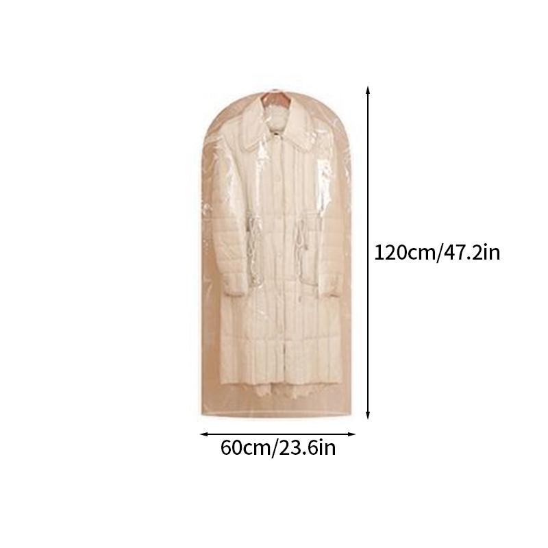 Чехол для одежды от пыли, прозрачный, для хранения костюма, пальто, полностью закрытый чехол для одежды из ЭВА Dustproo