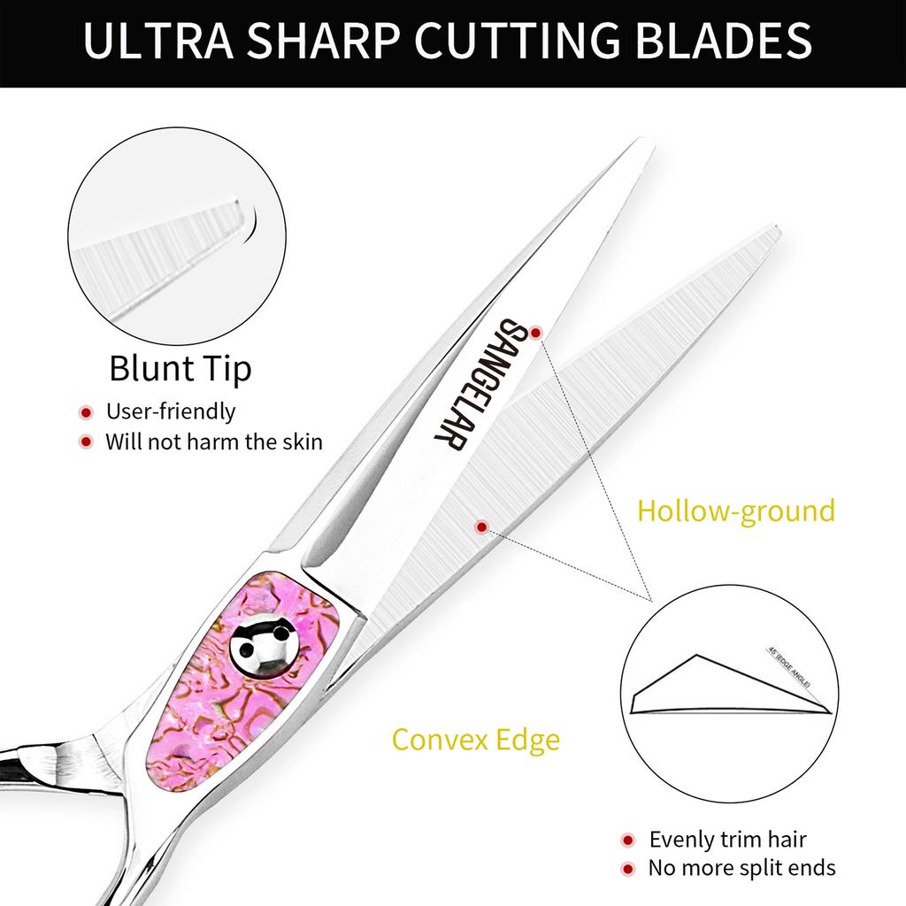 SANGELAR 6,5-дюймовые ножницы премиум-класса парикмахерские ножницы для стрижки волос,многоцелевые филировочные ножницы,ножницы для стрижки для парикмахерской