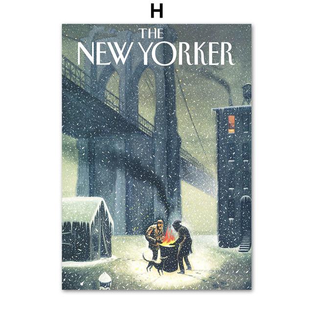 Акварель Нью-Йоркский пейзаж с цитатами, настенная живопись на холсте, плакаты на скандинавскую тему и принты, настенные панно для декора гостиной