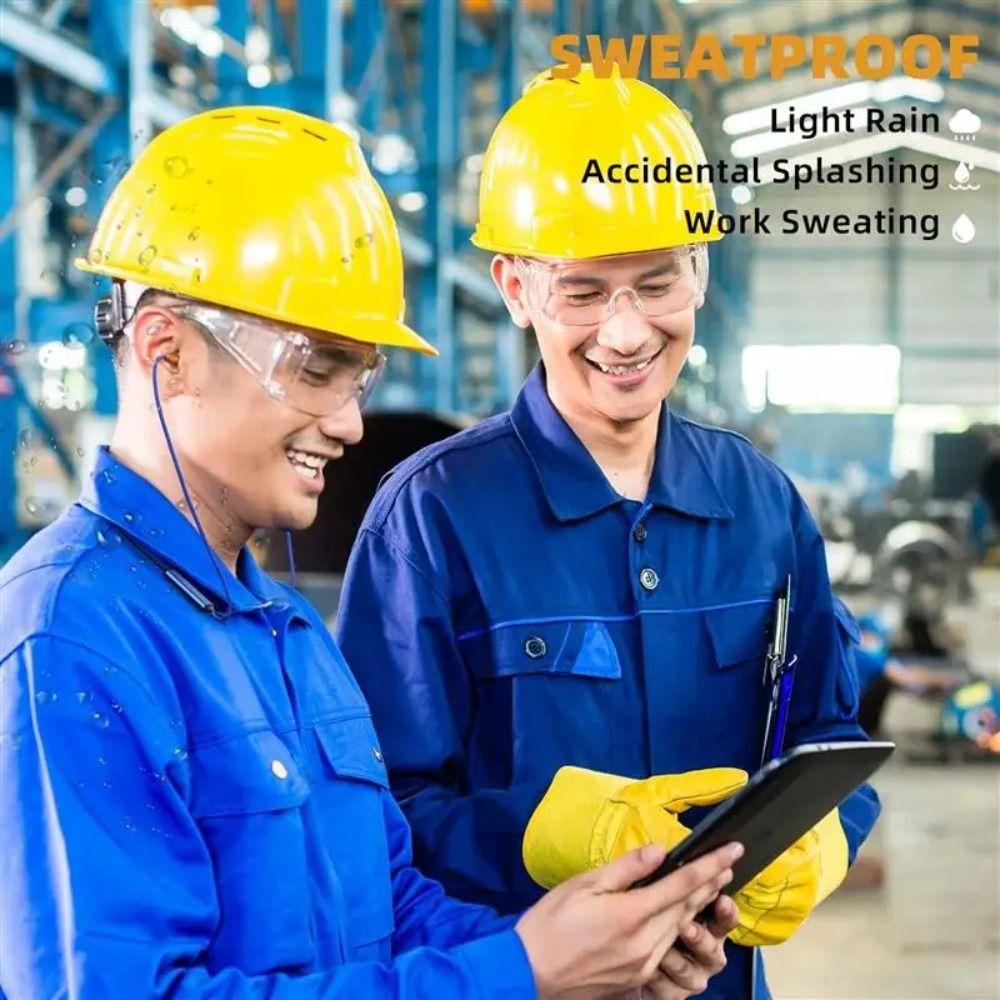 Защита ушей Рабочие наушники-вкладыши с клипсой для воротника, шейным ободом, беспроводные Bluetooth-наушники-вкладыши, для бизнеса