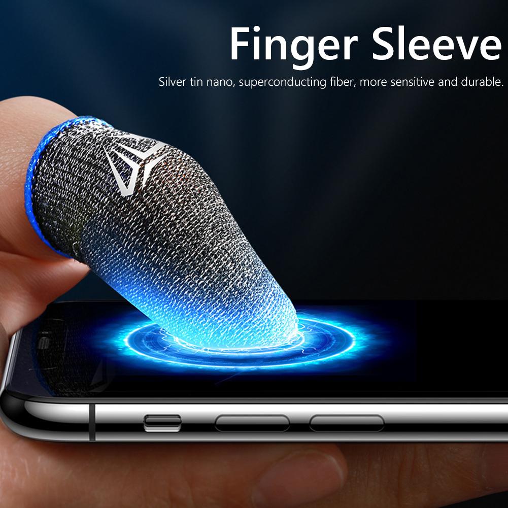 2pcs S02 Finger Cots Cover Anti-slip Touch Screen Gaming Thumb Gloves Finger Sleeve for PUBG Mobile Games