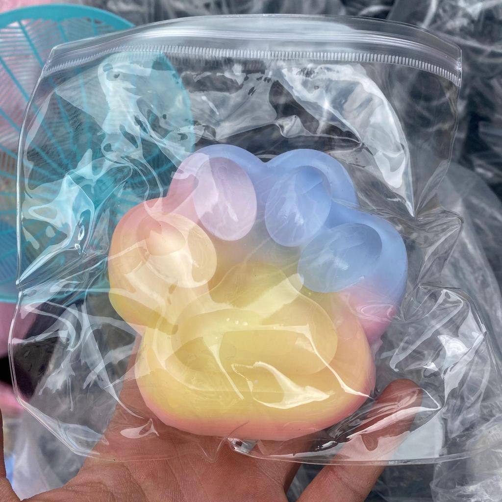 Rainbow Tri-Color Cat Claw TPR Pinch Toy - Creative, Colorful Stress Reliever