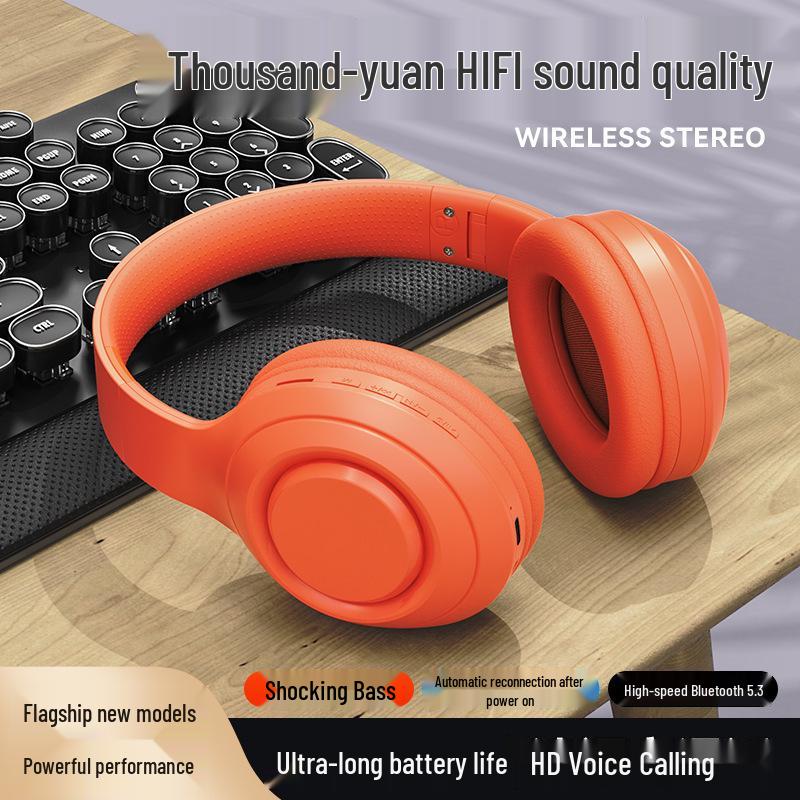 Wireless Over-Ear Bluetooth Headphones with Long Battery Life, Heavy Bass, and Call Functionality