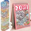 Cartoon Landscape Sticker Book 20in1 Cabin Scene Decorative Decals  Girl